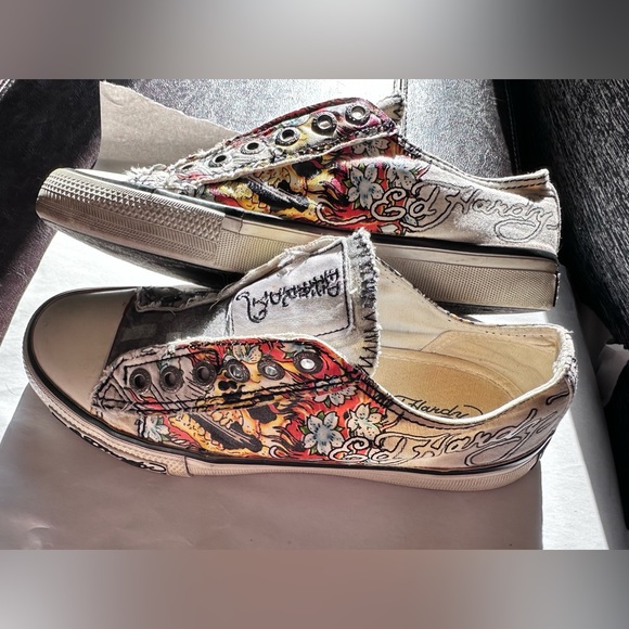 Ed Hardy Shoes - Don Ed Hardy Women’s Size 6 Canvas Slip On